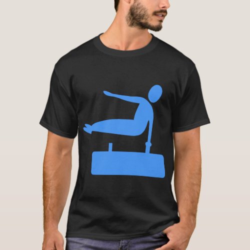 Vaulting Figure _ Baby Blue T_Shirt