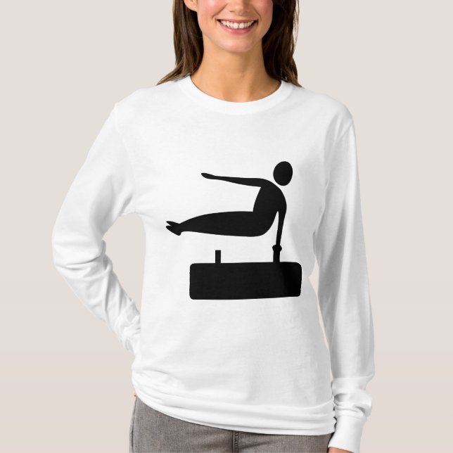 Vaulting Figure - Black T-Shirt (Front)