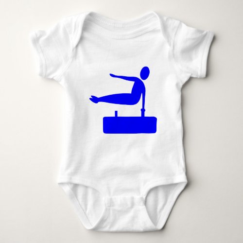 Vaulting Figure _ Blue Baby Bodysuit