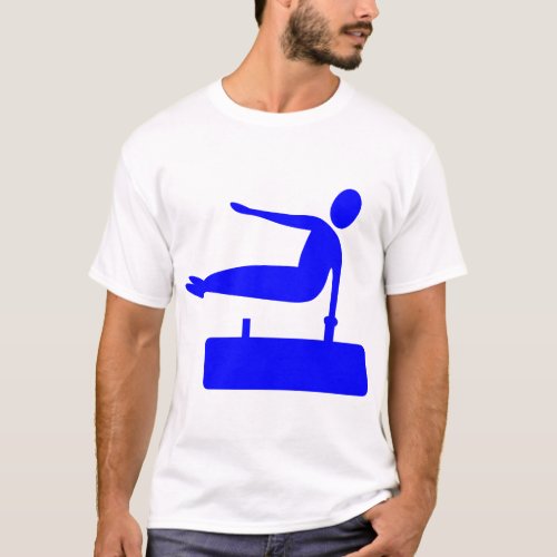Vaulting Figure _ Blue T_Shirt