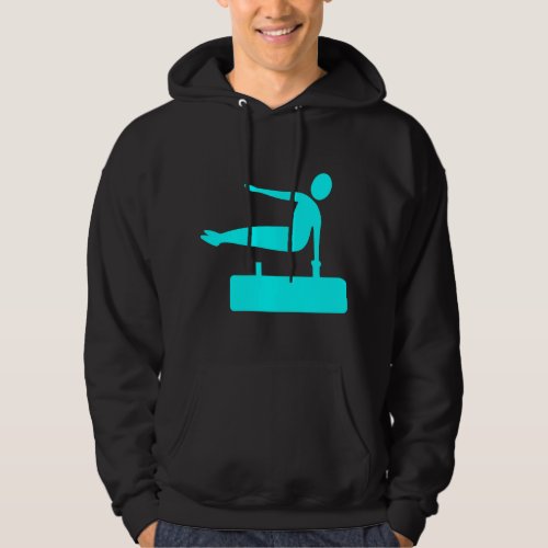 Vaulting Figure _ Cyan Hoodie