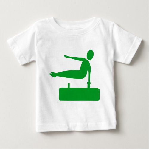 Vaulting Figure _ Grass Green Baby T_Shirt