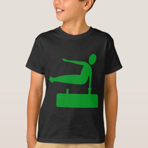 Vaulting Figure _ Grass Green T_Shirt