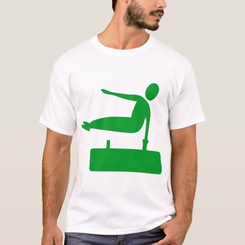 Vaulting Figure _ Grass Green T_Shirt