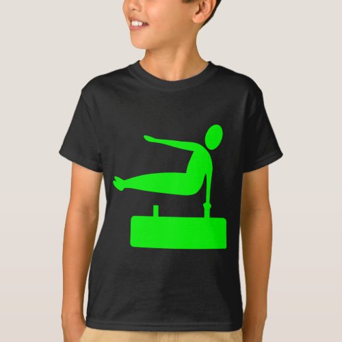 Vaulting Figure _ Green T_Shirt