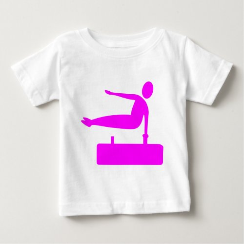 Vaulting Figure _ Magenta Baby T_Shirt