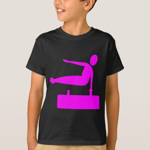 Vaulting Figure _ Magenta T_Shirt