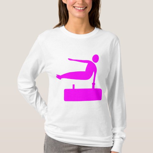 Vaulting Figure _ Magenta T_Shirt