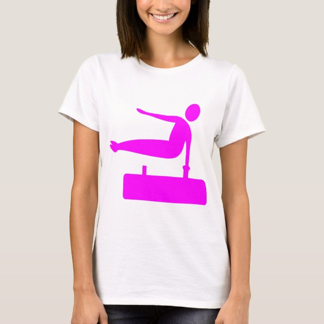 Vaulting Figure - Magenta T-Shirt (Front)
