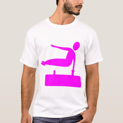 Vaulting Figure _ Magenta T_Shirt