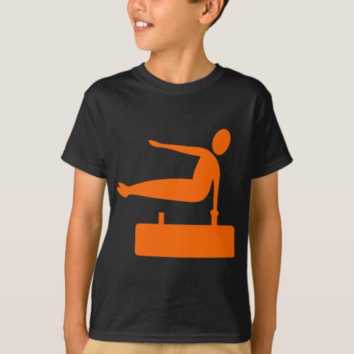 Vaulting Figure _ Orange T_Shirt