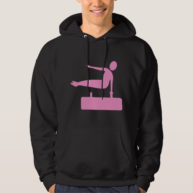 Vaulting Figure - Pink Hoodie (Front)