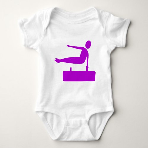 Vaulting Figure _ Purple Baby Bodysuit