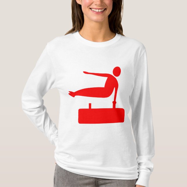 Vaulting Figure - Red T-Shirt (Front)