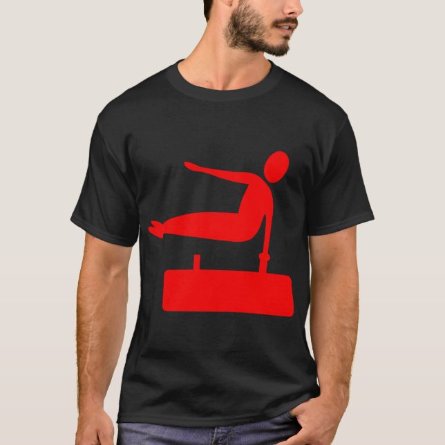 Vaulting Figure - Red T-Shirt (Front)