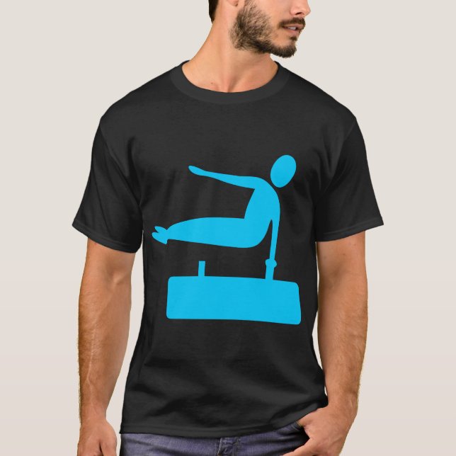 Vaulting Figure - Sky Blue T-Shirt (Front)