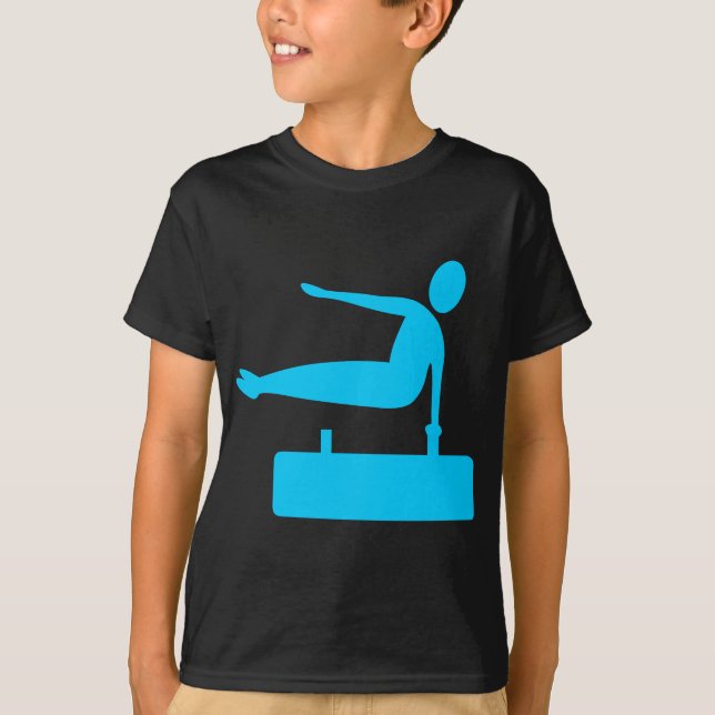 Vaulting Figure - Sky Blue T-Shirt (Front)