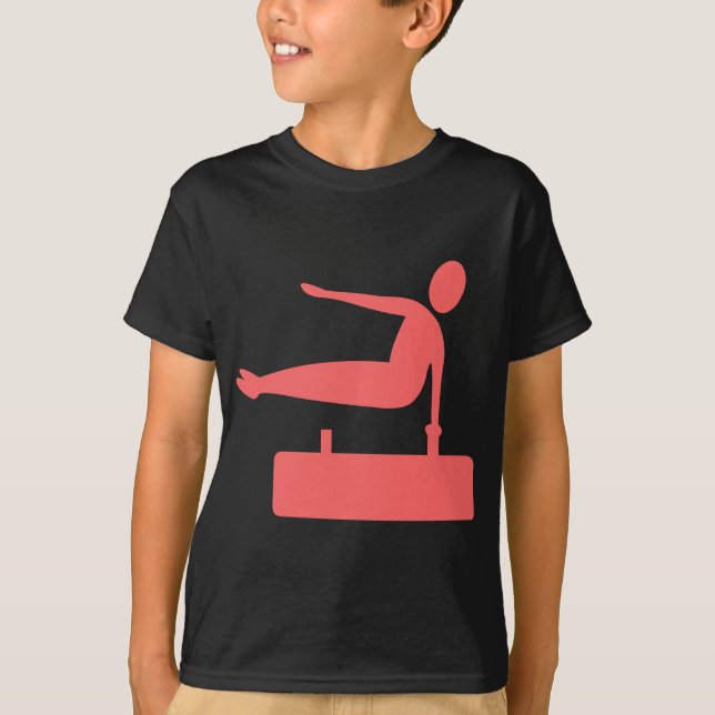 Vaulting Figure - Tropical Pink T-Shirt (Front)