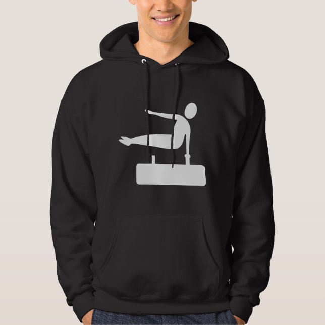 Vaulting Figure - White Hoodie (Front)