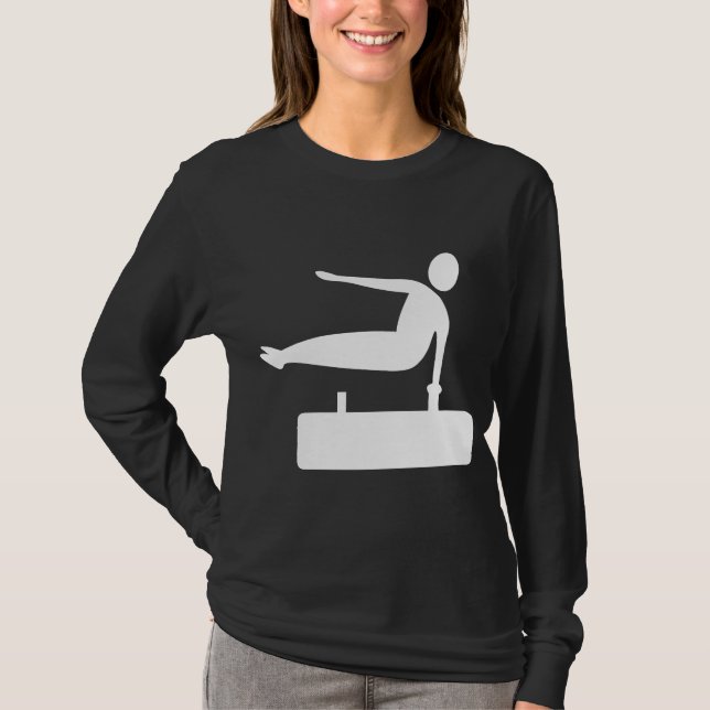 Vaulting Figure - White T-Shirt (Front)