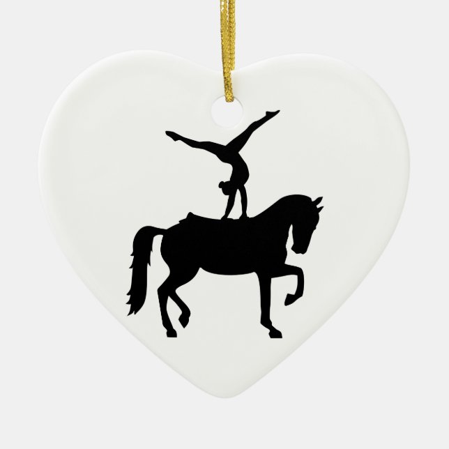Vaulting horse ceramic ornament (Front)