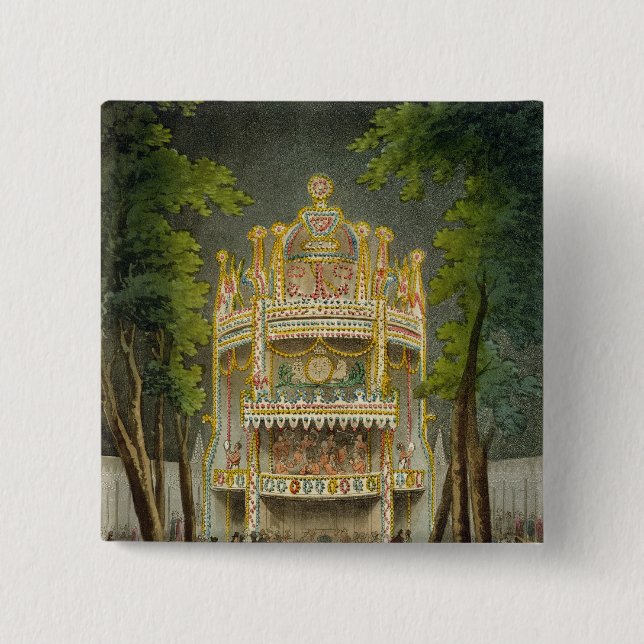 Vauxhall gardens, 1808 pinback button (Front)