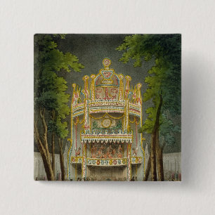 Vauxhall gardens, 1808 pinback button