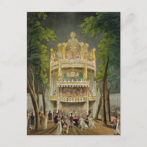 Vauxhall gardens 1808 postcard