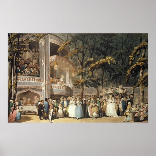 Vauxhall Gardens from Ackermanns Poster