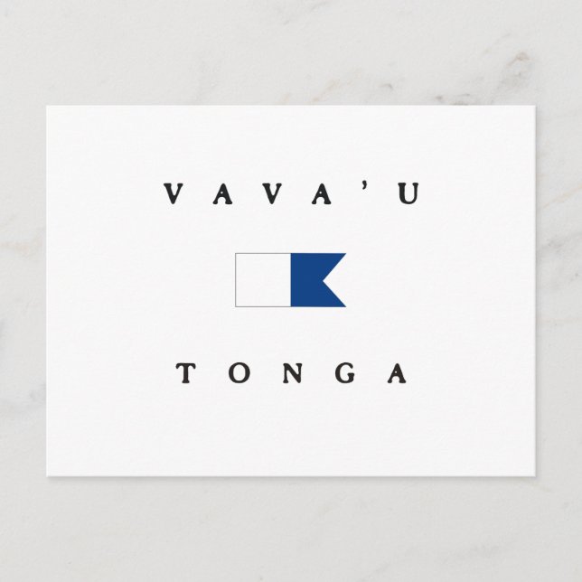 Vava'u Tonga Alpha Dive Flag Postcard (Front)