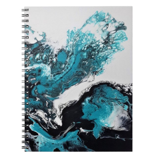 Vawes abstract Spiral Photo Notebook (Front)