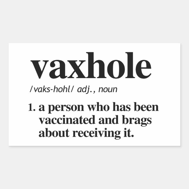 Vaxhole Definition Rectangular Sticker (Front)