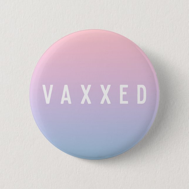 Vaxxed | Pastel Gradient Covid-19 Vaccinated Button (Front)