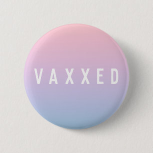 Vaxxed Pastel Gradient Covid-19 Vaccinated Button