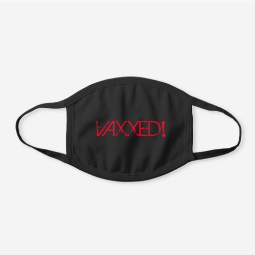 VAXXED RED BLACK COTTON FACE MASK