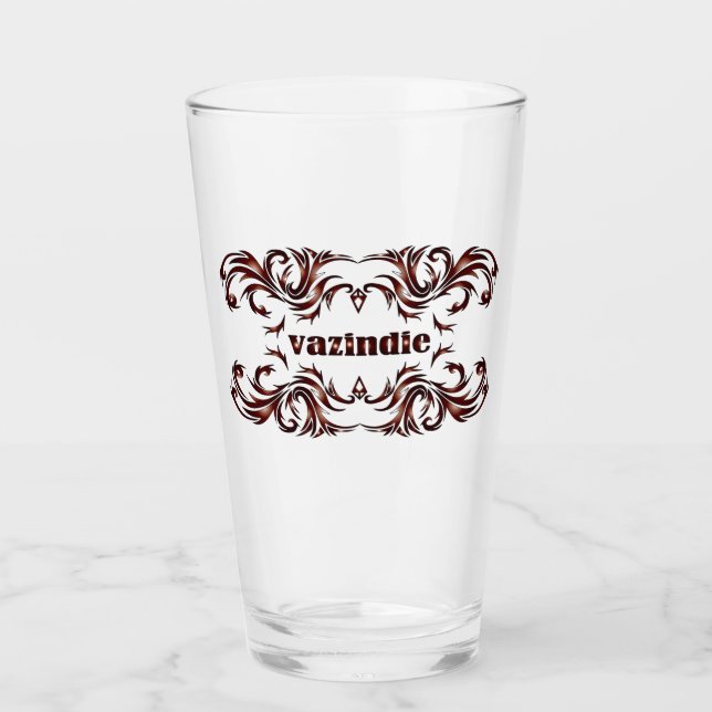 Vazindie Drinkware Glass (Front)