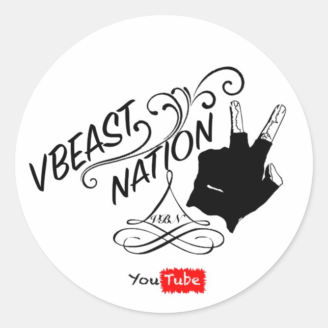 vbeast nation sticker (Front)