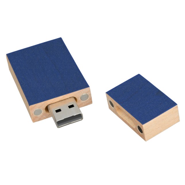 "VBRANT Blue" USB Wood Flash Drive (Angled)
