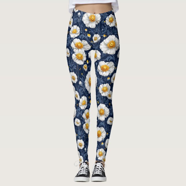 Vbrant floral pattern leggings (Front)