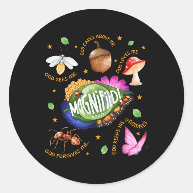 Vbs 2025 Magnified Smallest Insects Adventure Chri Classic Round Sticker (Front)