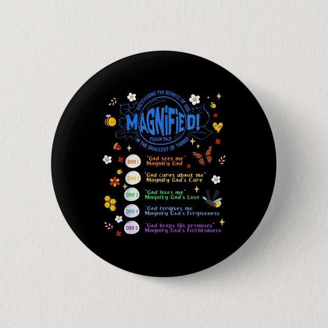 Vbs 2025 Magnified Smallest Insects Adventure Vbs  Button (Front)