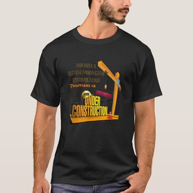 VBS Concrete Cranes Building Foundation Under Cons T-Shirt (Front)