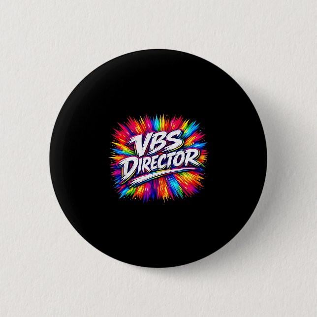 Vbs director splash colorful to vacation bible button (Front)