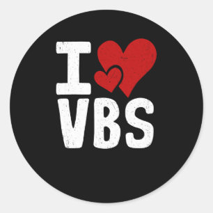 VBS I love Vacation Bible School Christian VBS Chu Classic Round Sticker