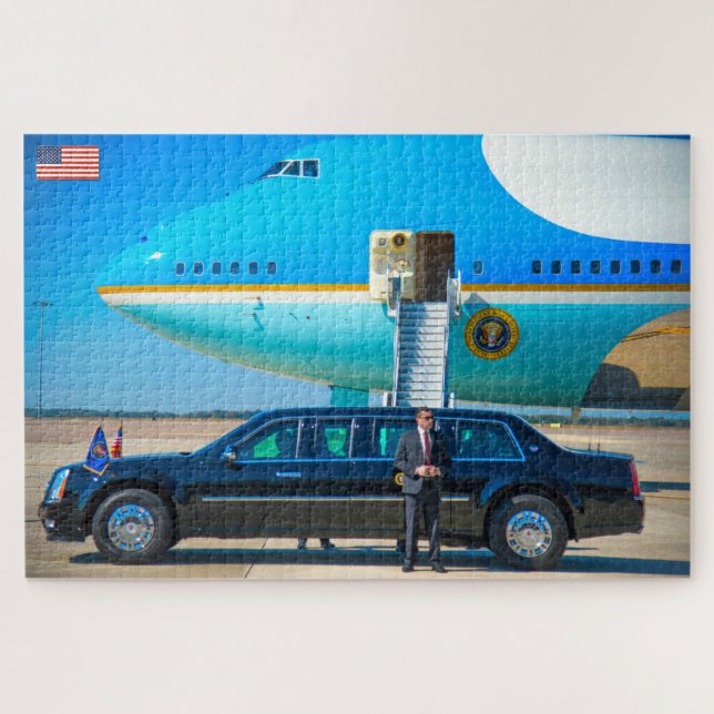 VC-25A (747-200B) and "THE BEAST" (20x30 INCH) Jigsaw Puzzle (Horizontal)