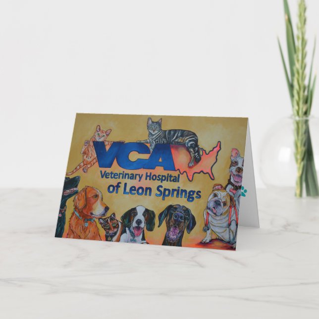 VCA Veterinary Hospital Greeting Card (Front)