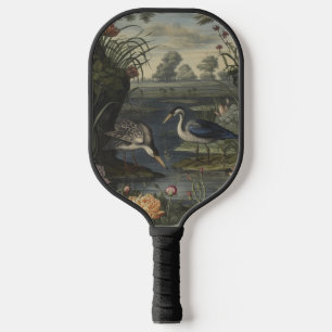 vChinoiserie Blue Crane Antique Botanical Sport Pickleball Paddle
