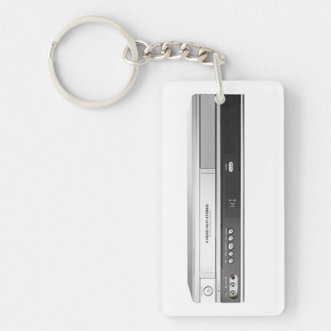 VCR Player and Remote Control Keychain (Front)