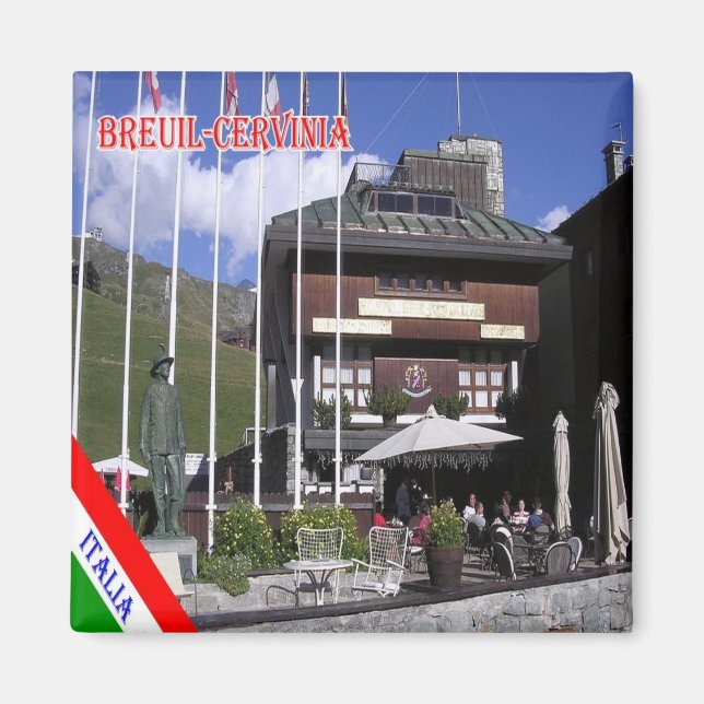 VDA033 BREUIL-CERVINIA, Aosta Valley, Fridge Magnet (Front)