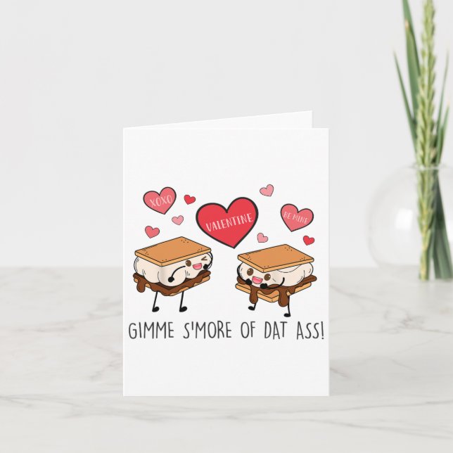 Vday S'more Of Dat Funny Cake Adults Valentines Da Card (Front)